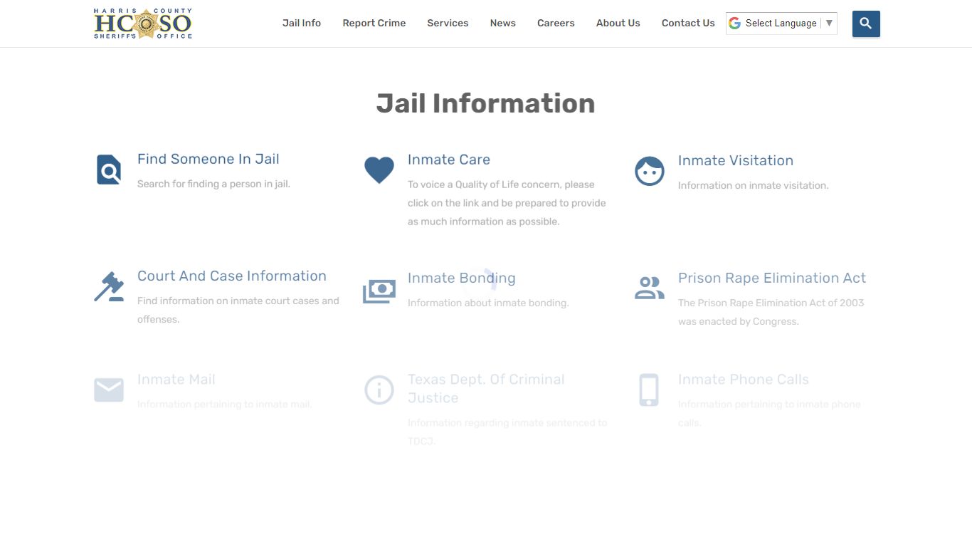 Jail Information—Harris County Texas Sheriff's Office